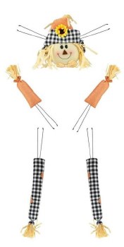 SCARECROW DECOR KIT, 5 PCS