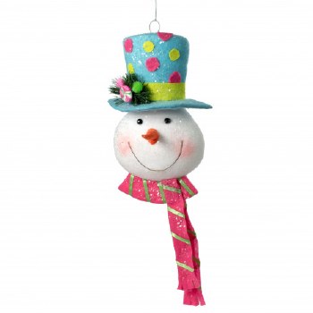 SNOWMAN HEAD W/BLUE HAT