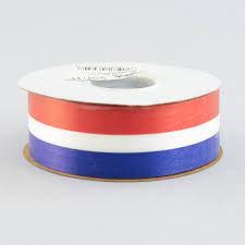 RIBBON #9 TRI COLOR RD/WT/BL