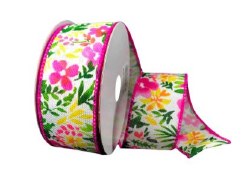 Featured picture of RIBBON #9 SPRING FLOWERS, PNK