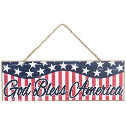 GOD BLESS AMERICA SIGN, 15"