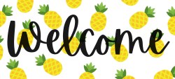 WELCOME SIGN PINEAPPLE