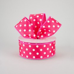 RIBBON #40 HOLLY/BERRY, WHITE