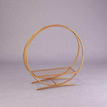 TWIN HOOP STAND, 24&quot; GOLD