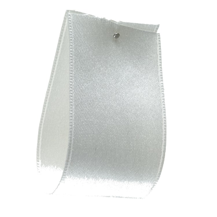 White Silk Satin Ribbon 6 mm
