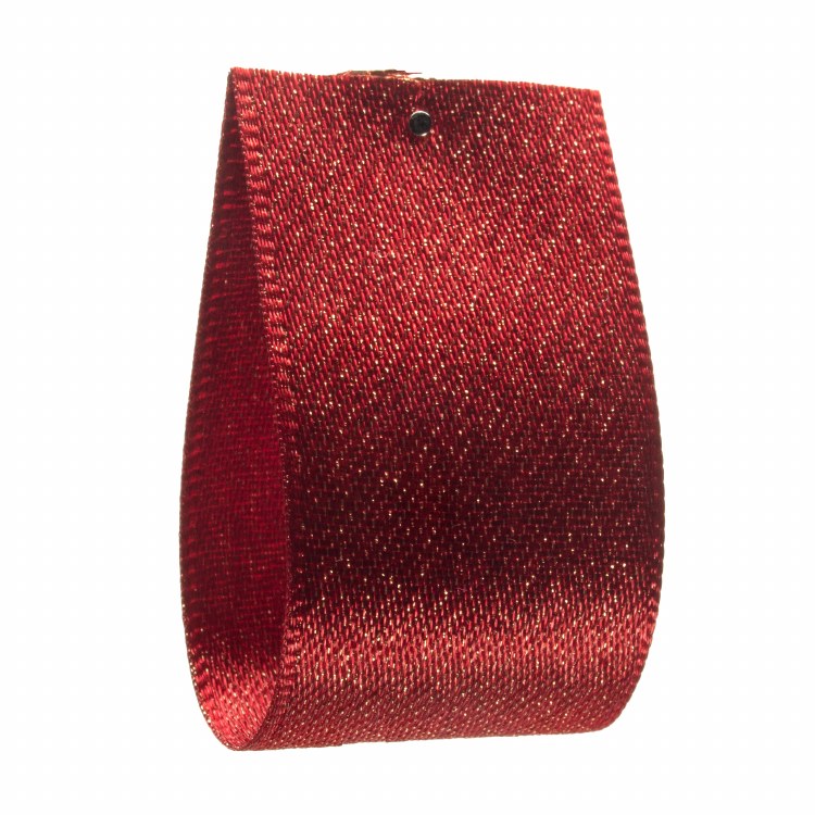 Post Box Red Glitter Satin Ribbon 25 mm