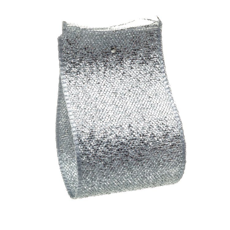 Silver Metallic Lame Ribbon 7 mm