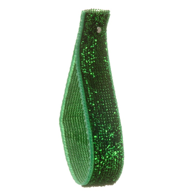 Emerald Glitter Velvet Ribbon 10 mm