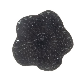 Black Flower Motif 50 mm