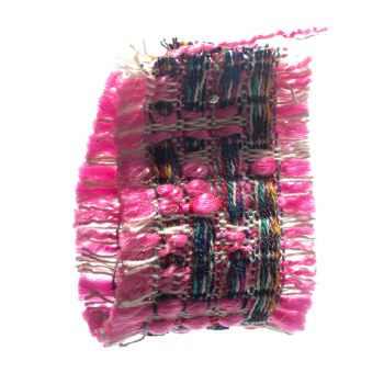 Sissinghurst Pink Woven Fringe 30 mm