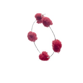 Peonie Red Wired Pom 8 mm