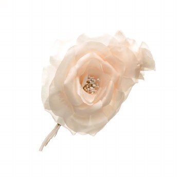 Ballet Pink Silk rose with 3 buds 150 x 180mm 1 Each
