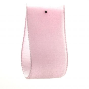 Pink Single Sided Velvet Ribbon 5 mm