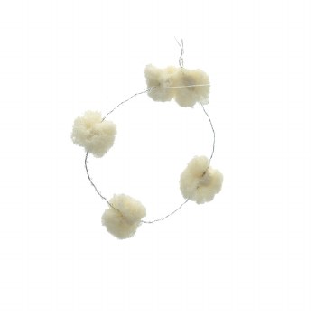Clotted Cream Wired Pom 8 mm