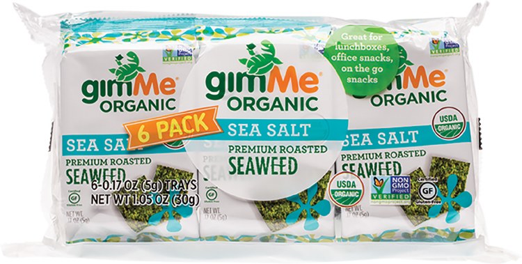 Roasted Seaweed Snacks Sea Salt - 6 Pack 6x5g