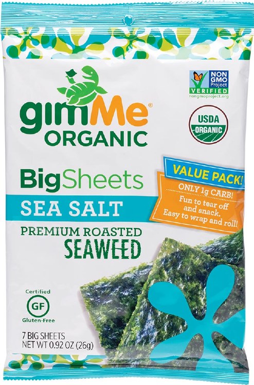 Roasted Seaweed Full Sheets Sea Salt (7 Sheets) 26g