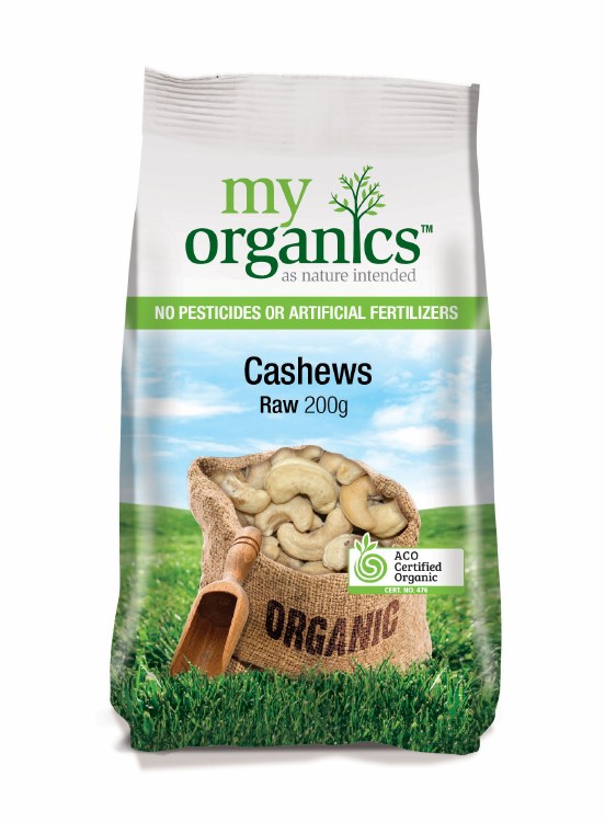 Organic Cashews Raw  200g