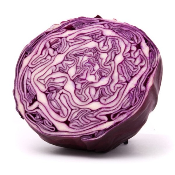 Organic Cabbage Red Half