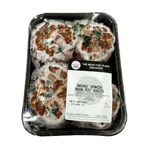 Certified Organic Spanish Beef Burgers 500g