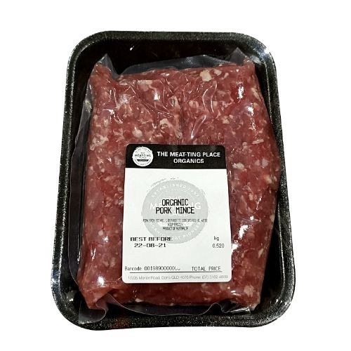 Certified Organic Pork Mince 500g