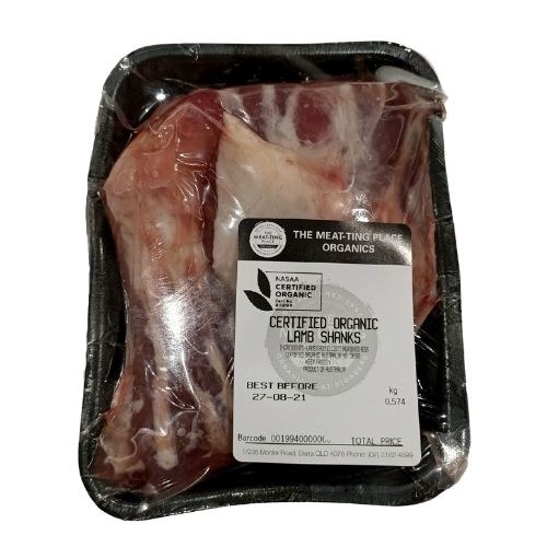 Certified Organic Lamb Shanks 500g