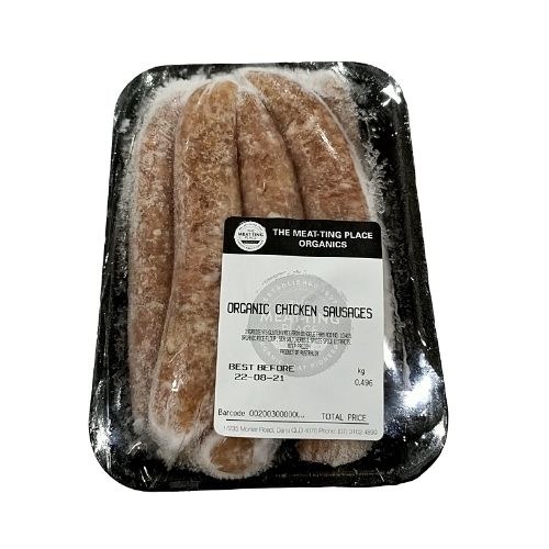 Certified Organic Chicken 500G  Sausage