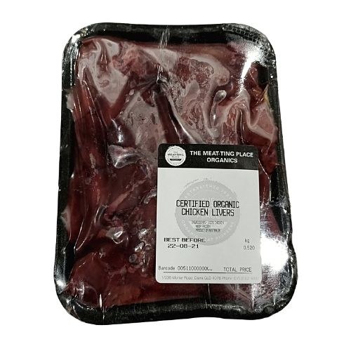 Certified Organic Chicken Livers 500g