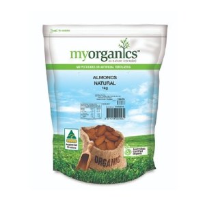 Almonds Natural 1Kg My Organics