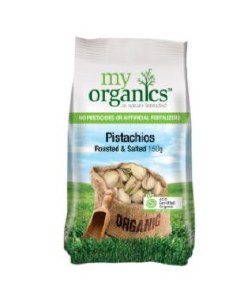 Pistachio Roasted Salted 150G My Organics