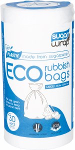 Eco Rubbish Bags Made From Sugarcane - Large 35L 20