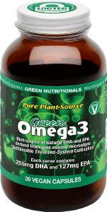 Green Omega3 Vegan Capsules (127Mg) - Amber Glass