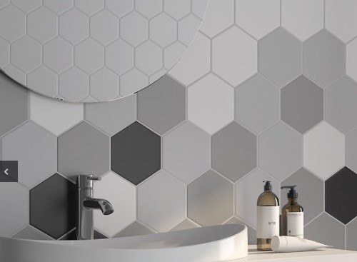 BLOCK - BLANCO HEXAGON MATTE - Buy Floors Direct
