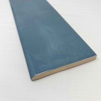 MAIOLICA BULLNOSE BLUE STEEL CRACKLED MAIOLICA BULLNOSE BLUE STEEL CRACKLED