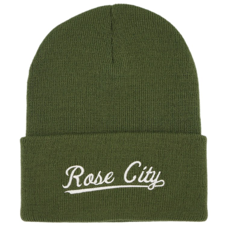 Rose City Beanie Olive Green