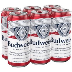 Budweiser 6pk 16 Oz Can