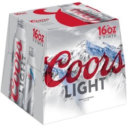 Coors Light 16z Alum 9pk