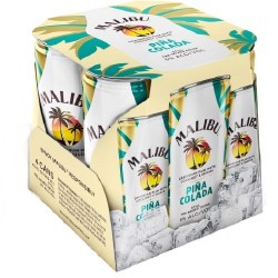 Malibu Cocktail Pina Col 4 Pk