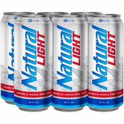 Natural Light 6pk 16oz Can