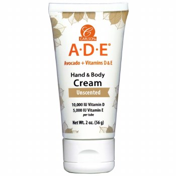 CARLSON A-D-E Hand Cream, Unscented, 4 Ounces