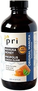 P.R.I. Manuka Honey &amp; Propolis Cough Elixir, 8 Ounces