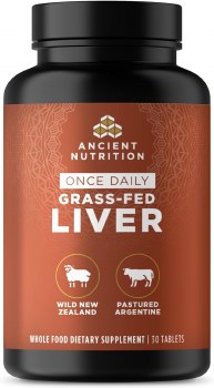 ANCIENT NUTRITION Once Daily Grass-Fed Liver, 30 Tablets