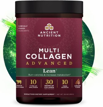 ANCIENT NUTRITION Mutli Collagen Advanced, Lean, Cinnamon, 15.9 Ounces