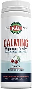 KAL Calming Magnesium Glycinate Powder, Cherry, 9 Ounces