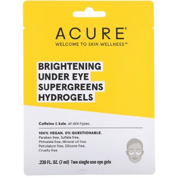 ACURE Brightening Under Eye Supergreens Hydrogels, 2 single use