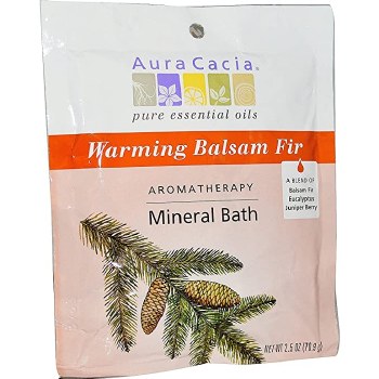 AURA CACIA Aromatherapy Mineral Bath, Warming Balsam Fir, 2.5 oz