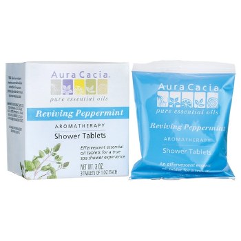 AURA CACIA Reviving Peppermint Shower Tablets, 3 Tablets