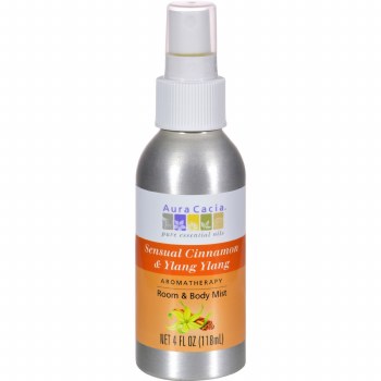 AURA CACIA Cinnamon &amp; Ylang Ylang Aromatherapy Mist, 4 fl oz