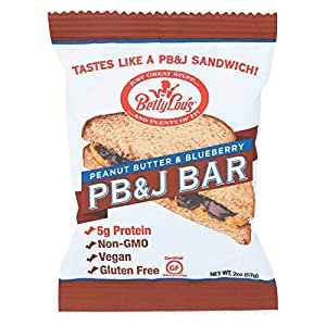 BETTY LOU'S Gluten-Free PB&amp;J Bar, Peanutbutter &amp; Strawberry