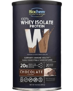 BIOCHEM Sports Whey Protein Powder Chocolate, 15.4 oz