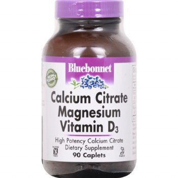 BLUEBONNET Calcium Citrate + Magnesium + Vitamin D3, 90 caplets